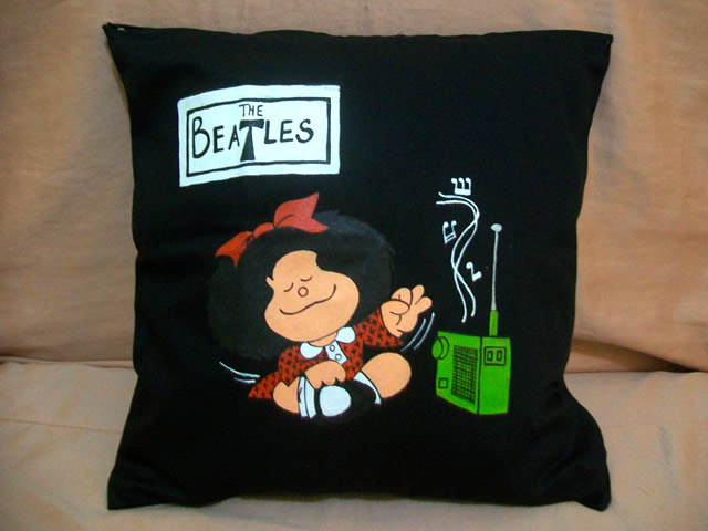 almofada de brim - Mafalda