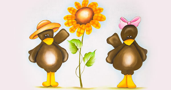 pintura country em tecido