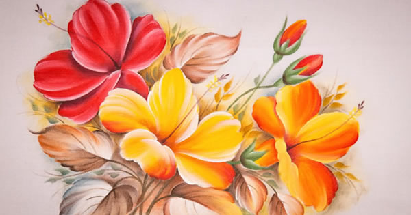 Desenho de Flores - Risco de flores para pintar 