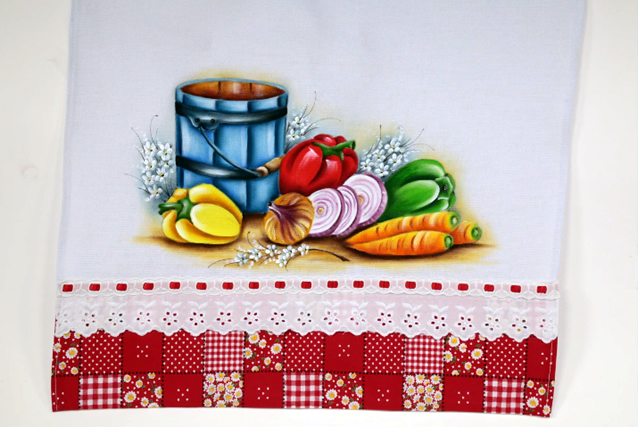 pintura de balde com legumes