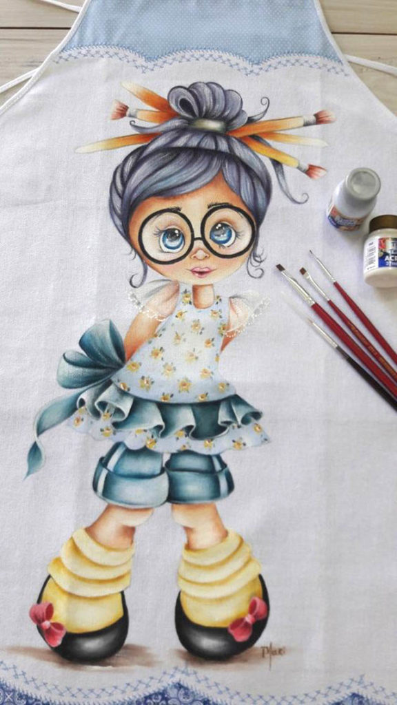 pintura em tecido para avental