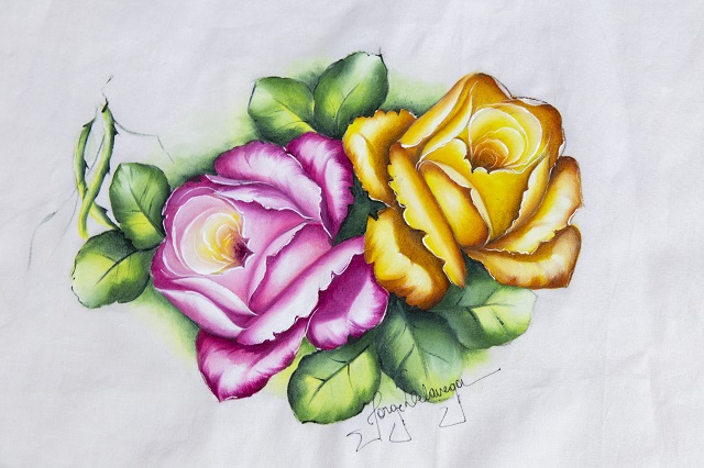 Pintura de rosas 